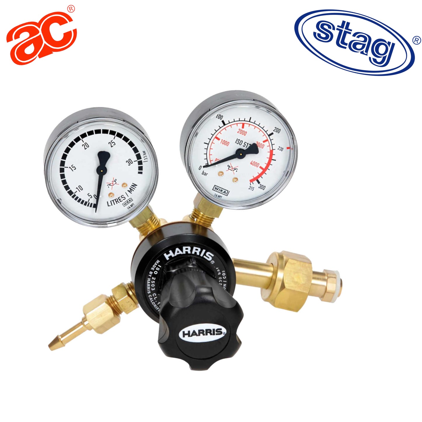 801DB-30L-AR/CO2 Regulador con caudalímetro 30 LPM