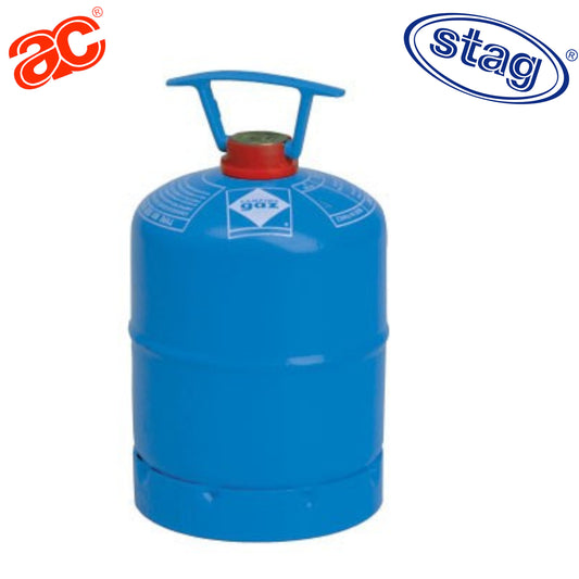 Botella cargada de 0,5 Kg de gas butano azul tipo camping