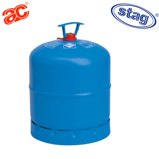 Botella cargada de 2,8 Kg de gas butano azul tipo camping