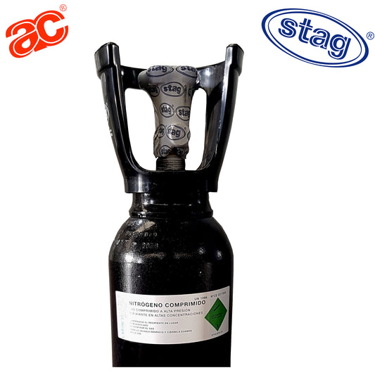 Botella B-11 (11 Litros) cargada con gas Nitrógeno comprimido con tulipa