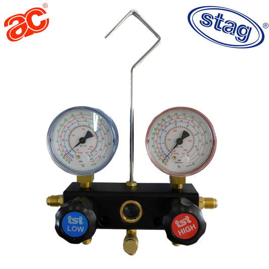 STAG-2002-E10-80 Analizador puente manómetros 2 vías para refrigerante: R-422a,R-422d,R-417a,R-437a