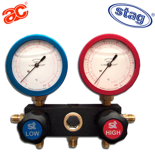 STAG-2002B-E11-60 Analizador puente manómetros 2 vías para refrigerante: R-410a,R-32