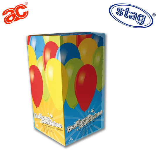 Máquina de globos. Botella de helio para globos de fiesta.