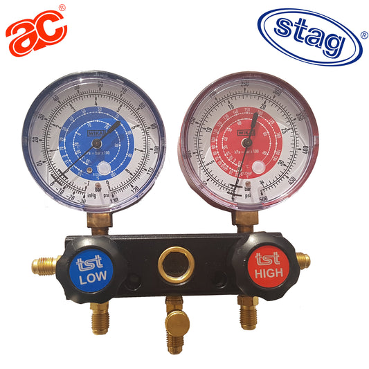 STAG-2002-E13-80 Analizador puente manómetros 2 vías para refrigerante: R-1234yf
