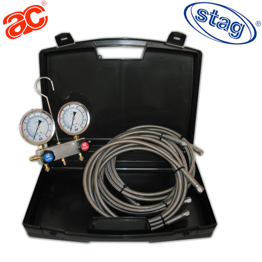 Analizador de Dos Vías R-744 CO2 con Juego de 3 Mangueras - 160 Bar