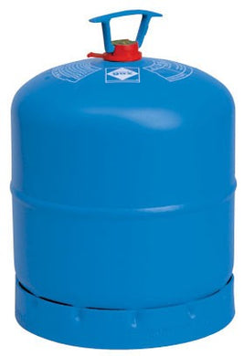 Botella cargada de 2,8 Kg de gas butano azul tipo camping