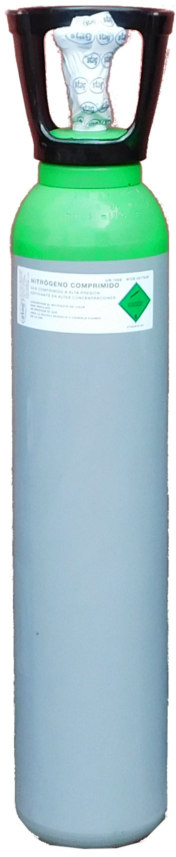 Botella B-7 (7 Litros) cargada con gas Nitrógeno comprimido con tulipa