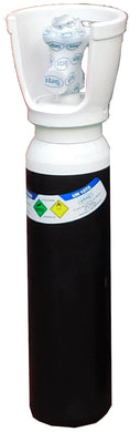 Botella B-2,5 cargada con gas oxígeno comprimido industrial con tulipa