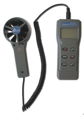 Anemómetro remoto con sensores integrados de temperatura y humedad