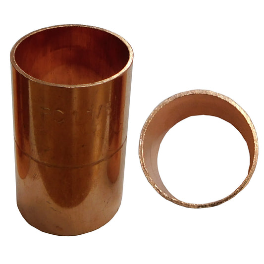 AC-WC-400S-1-1/8 Manguito de unión para soldar de 1-1/8”. Accesorio de tubería de cobre para refrigeración