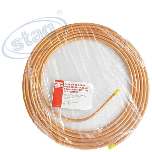 Rollo de Cobre para Aire Acondicionado de 1/4